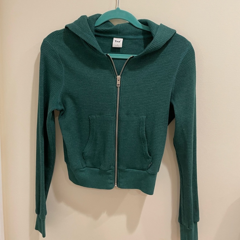 TNA Waffle Crop Zip Up